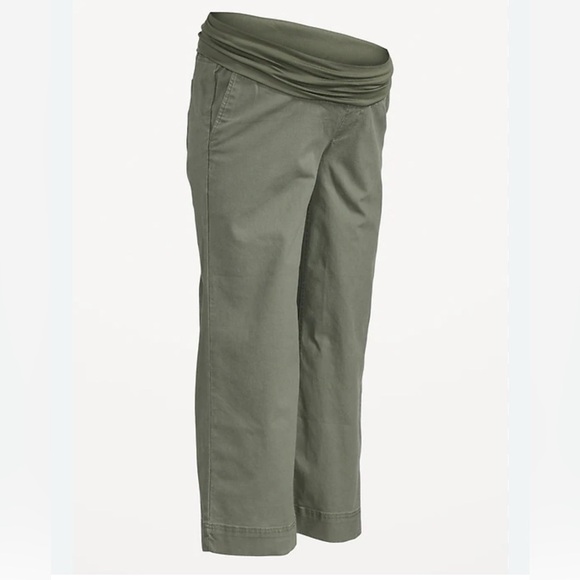 GAP Green  Maternity Pants Relaxed Fit Cotton Blend - Picture 1 of 9